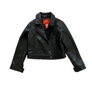 Joe Fresh Kids Black Faux‎ Leather Moto Jacket